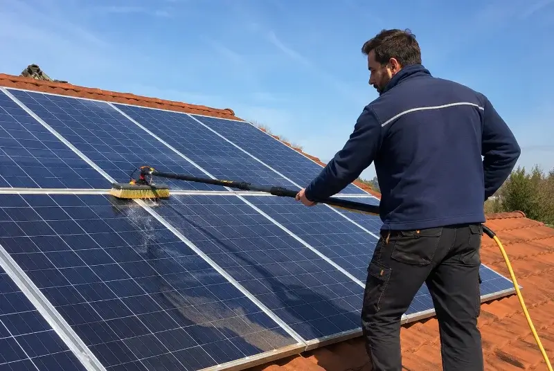 Nettoyage et entretien de panneaux solaires à Pressins